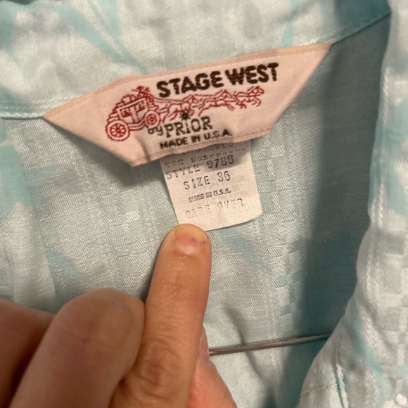 Stage West vintage ruffled western button down - Picture 4 of 7